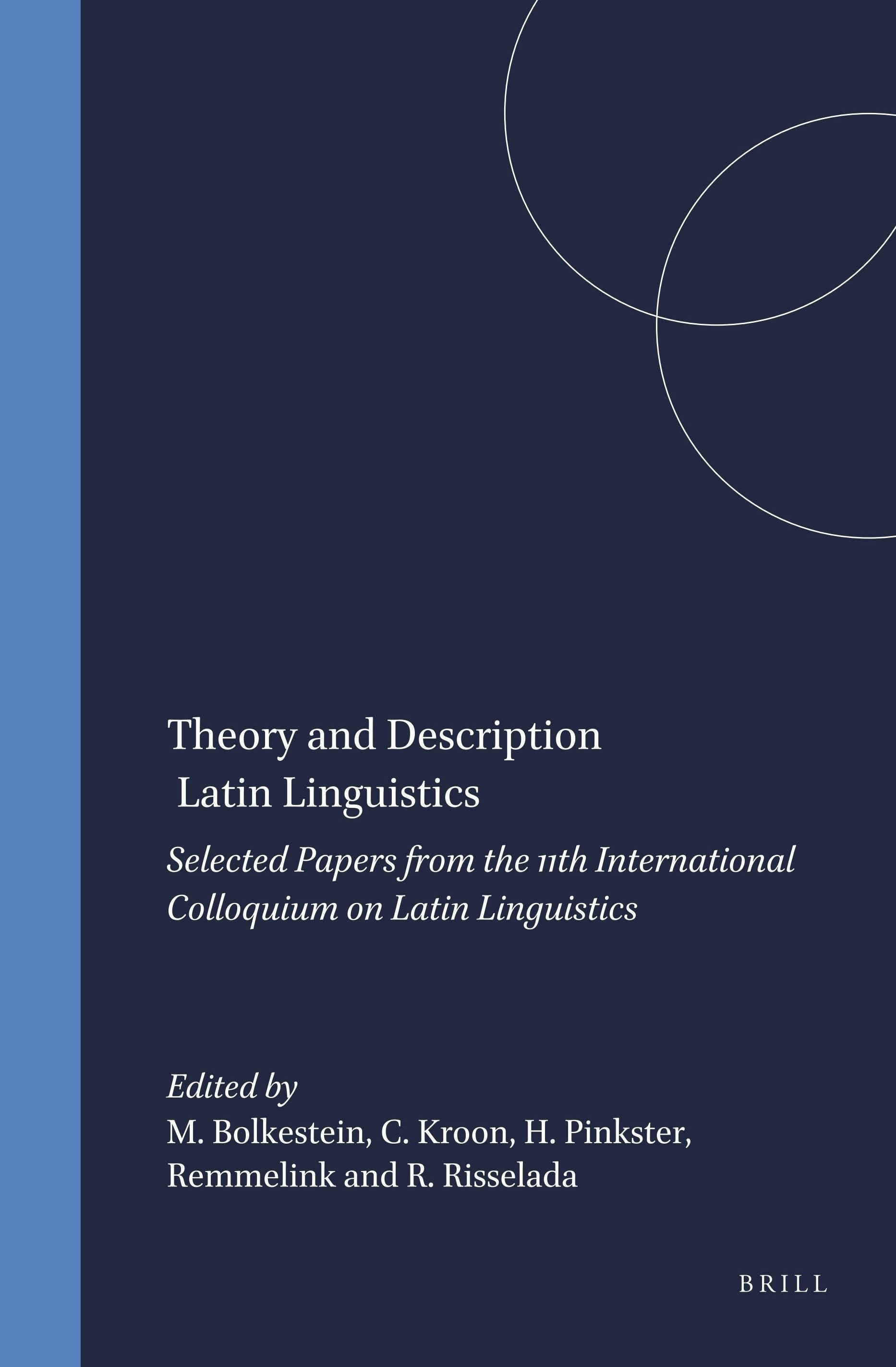 Book cover image for Theory and Description in Latin Linguistics ISBN: 9789050633581